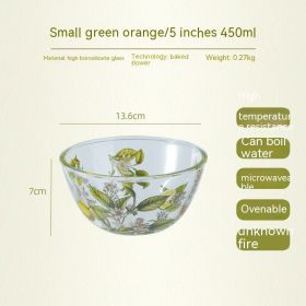 Household High Temperature Resistant Pattern Glass Bowl (Option: Citrus Tea-M)