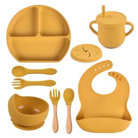 Silicone Solid Color Babies' Tableware Set (Option: Y17-A)