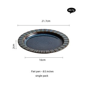Kiln Baked Starry Sky Ceramic Rice Bowls And Plates (Option: Sky Blue-12.5Inch)