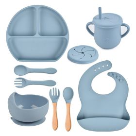 Silicone Solid Color Babies' Tableware Set (Option: Y21-A)