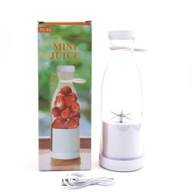 Electric USB Wine Bottle Juicer Cup 6-leaf Cutter Head Household (Option: Model B White)