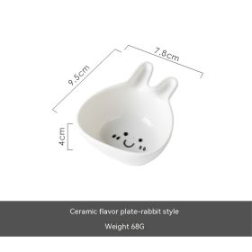 Home Creative Ceramic Plate Animals (Option: Rabbit Head)