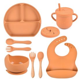 Silicone Solid Color Babies' Tableware Set (Option: Y25-A)