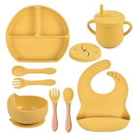 Silicone Solid Color Babies' Tableware Set (Option: Y28-A)