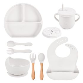 Silicone Solid Color Babies' Tableware Set (Option: Y23-A)