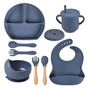 Silicone Solid Color Babies' Tableware Set (Option: Y10-A)