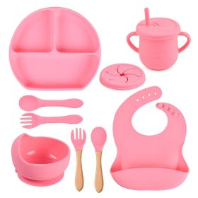 Silicone Solid Color Babies' Tableware Set (Option: Y14-A)