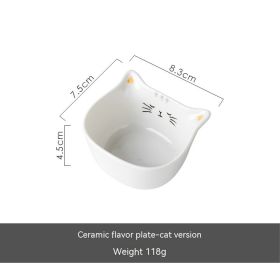 Home Creative Ceramic Plate Animals (Option: Cat Sauce Dish)