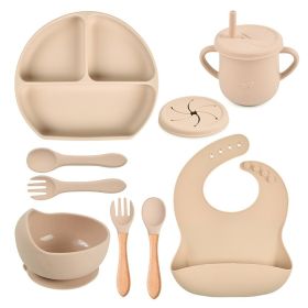 Silicone Solid Color Babies' Tableware Set (Option: Y15-A)