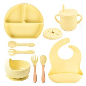 Silicone Solid Color Babies' Tableware Set (Option: Y11-B)